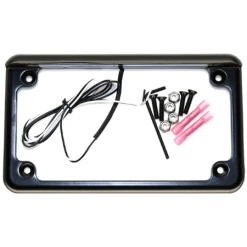 XTC Power Products XTC UTV Or Motorcycle Rear 6" 6 Led License Plate Frame - Black