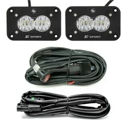 Baja Designs S2 Black Flush Mount LED Light Pod Reverse Kit