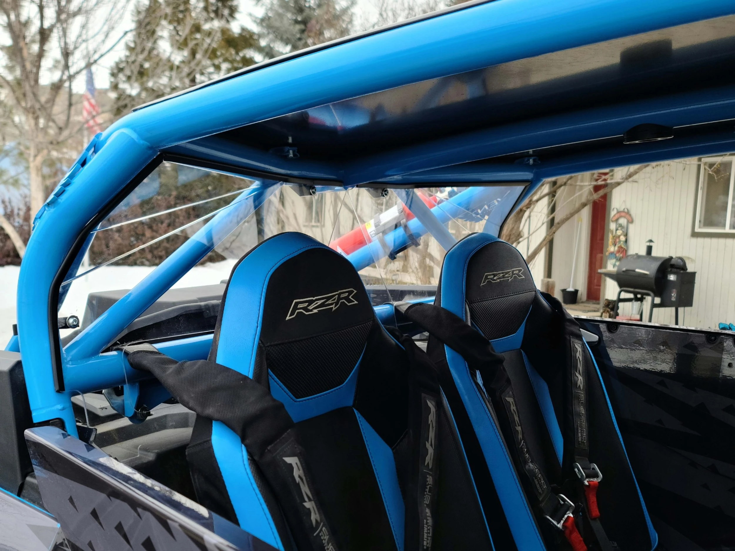 Fueled UTV Polaris RZR Rear Windshield For Vent Racing Hybrid Cage - Image 2