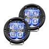 Rigid Industries Rigid 360-Series 4" LED OE Off-Road Fog Light Spot Beam Blu Backlight | Pair