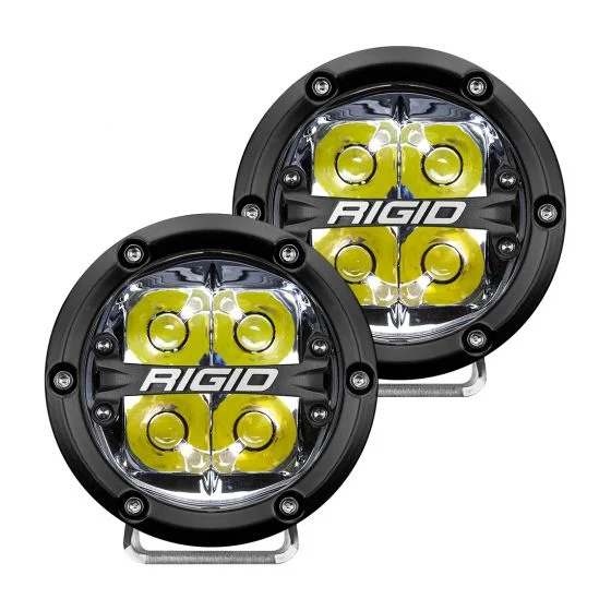 Rigid Industries Rigid 360-Series 4" LED OE Off-Road Fog Light Spot Beam White Backlight | Pair