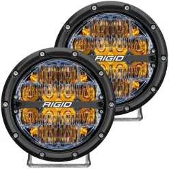 Rigid Industries Rigid 360-Series 6" LED OE Off-Road Fog Light Drive Beam Amber Backlight| Pair