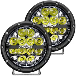 Rigid Industries Rigid 360-Series 6" LED OE Off-Road Fog Light Spot Beam White Backlight | Pair