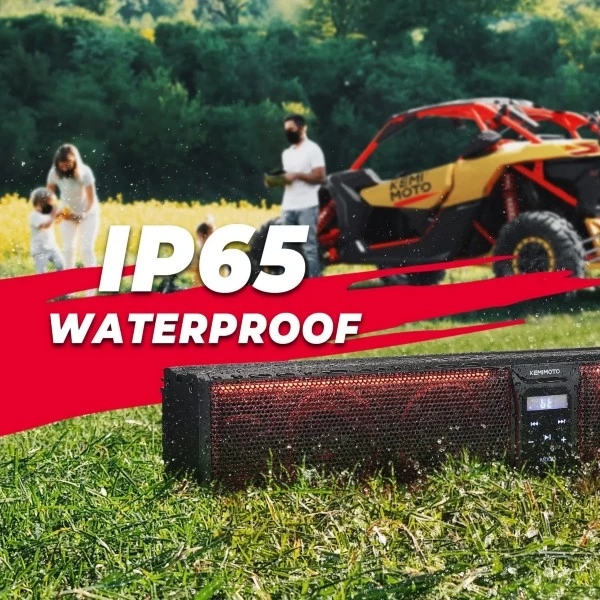 Kemimoto UTV Sound Bar RGB 26'' Bluetooth Multicolor Lights 500W Amplifier 1.75''-2'' Roll Bar - Image 5