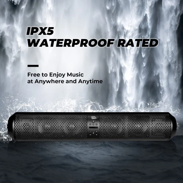 Kemimoto 6 Speaker UTV Bluetooth Sound Bar, 28 Inches Wide, IPX5 Waterproof, Bluetooth, Adapt To 1.56"-2.25" Roll Bar - Image 9