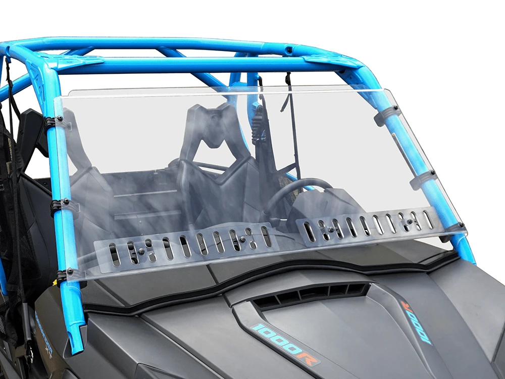 Spike Power Sports Spike Can Am Commander Full Windshield W/Dual Sliding Vents-Hard-Coated
