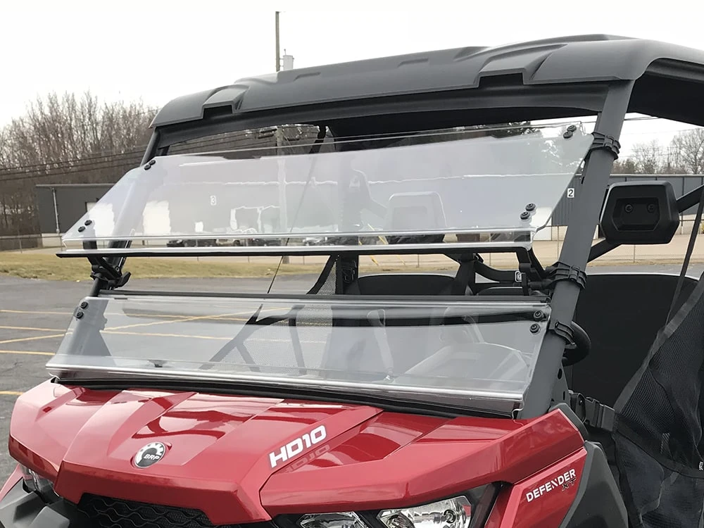 Spike Power Sports Spike Can-Am Defender Full Tilting Scratch Resistant Windshield