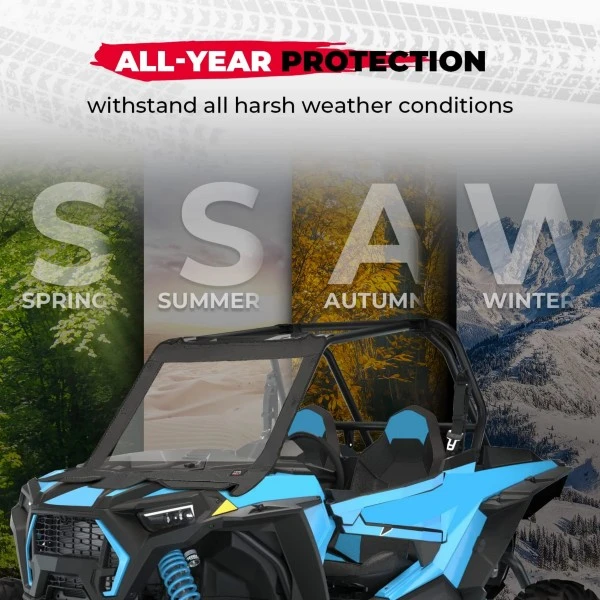 Kemimoto Polaris RZR XP 1000/ XP 4 1000 Upgrade UTV Front Soft Clear Windshield - Image 6