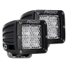 Rigid Industries Rigid D-Series PRO Flood Diffused Surface Mount Black Light Pair