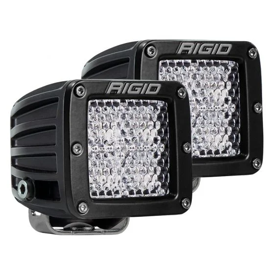 Rigid Industries Rigid D-Series PRO Flood Diffused Surface Mount Black Light Pair