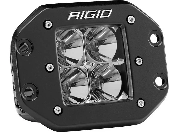 Rigid Industries Rigid D-Series PRO Flood Flush Mount Black Light