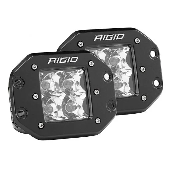 Rigid Industries Rigid D-Series PRO Spot Flush Mount Black 2 Lights