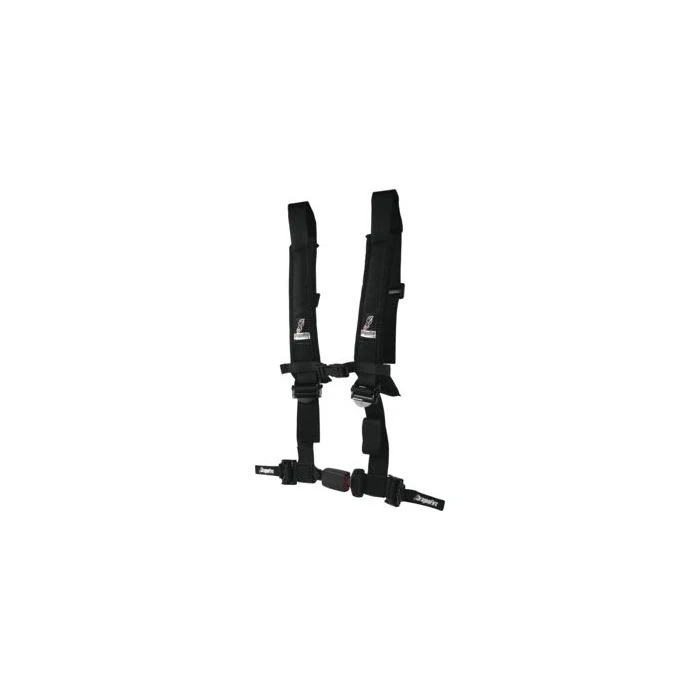 Dragonfire Black H-Style 4-Point EZ-Adjust, 2" Buckle Harness Restraints - Image 2
