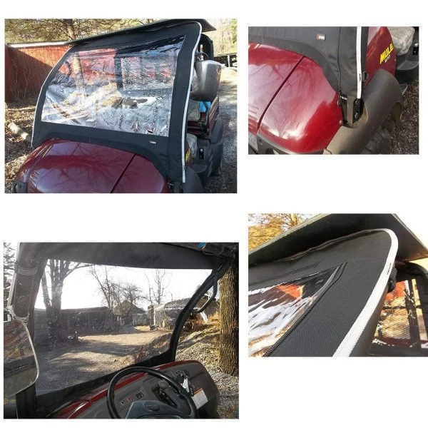 Kemimoto Kawasaki Mule 610 600 SX 600 Fabric Front Windshield Fit - Image 6