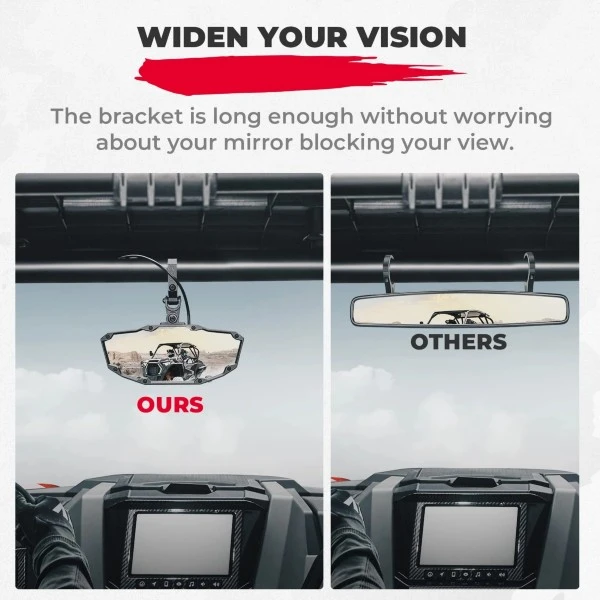 Kemimoto Universal Rearview Mirror W/ Interior Lights - Image 4