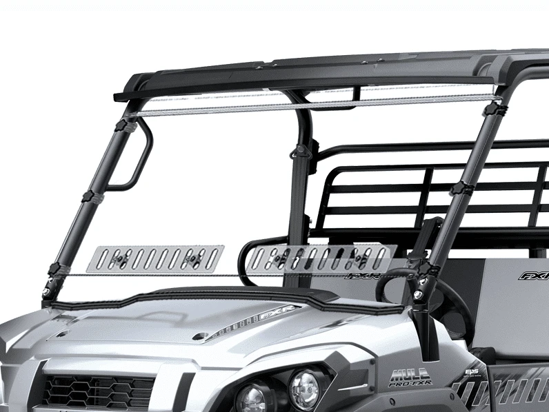 Spike Power Sports Spike Kawasaki Mule Pro-FXR Full Scratch Resistant Windshield W/Dual Vents 1 Spike Power Sports Spike Kawasaki Mule Pro-FXR Full Scratch Resistant Windshield W/Dual Vents