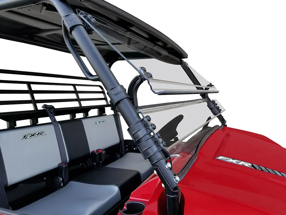 Spike Power Sports Spike Kawasaki Mule Pro-FXR Scratch Resistant Full Tilting Windshield - Image 2