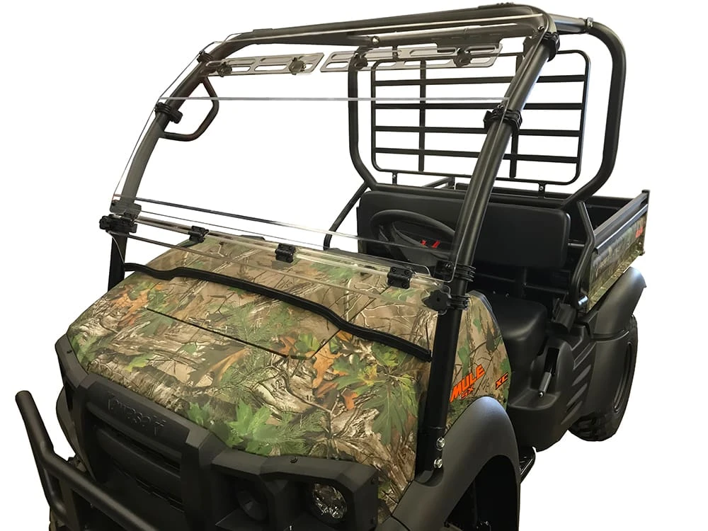 Spike Power Sports Spike Kawasaki Mule SX Hinged Windshield W/Upper Vents-HC 4 Spike Power Sports Spike Kawasaki Mule SX Hinged Windshield W/Upper Vents-HC - Image 4