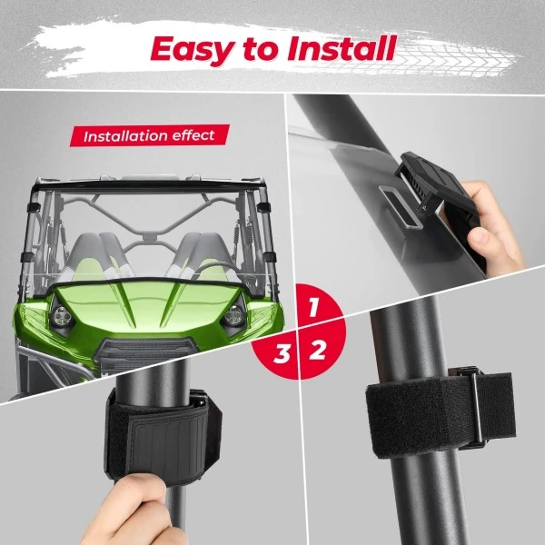 Kemimoto Kawasaki Teryx 4 750/800 4 Front Full Windshield Fit - Image 5