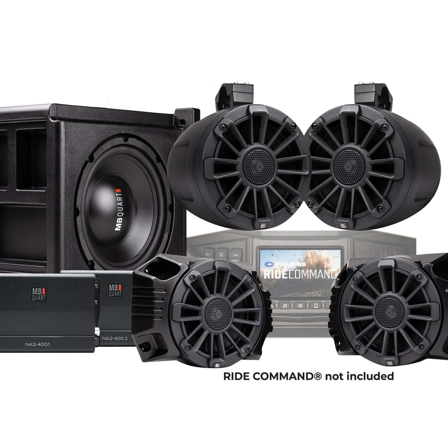 MB Quart MBQRG-STG5-RC-1 800 Watt STAGE 5 Polaris RANGER Tuned System Designed For RIDE COMMAND