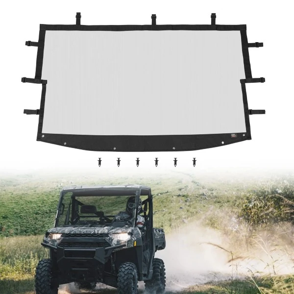 Kemimoto Polaris Ranger 2018-2023 Front Windshield Net Mesh Wind Screen Breathable - Image 7