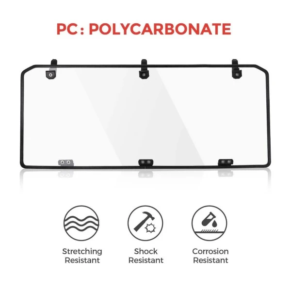 Kemimoto Polaris Ranger 500 / Crew 570 Midsize 570 Rear Windshield - Image 3