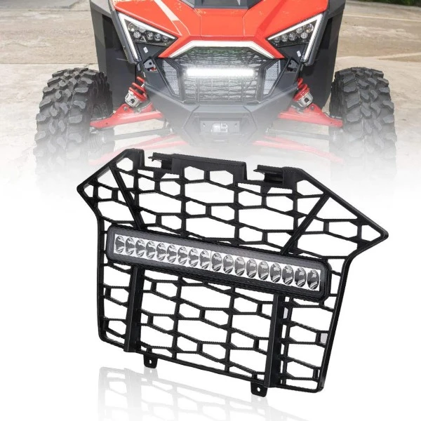 Kemimoto Polaris RZR Pro XP / Pro R (2020-2023) Front Mesh Grill With LED Light Bar