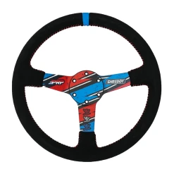 PRP Seats PRP X Shreddy Shred White & Blue Deep Dish Steering Wheel