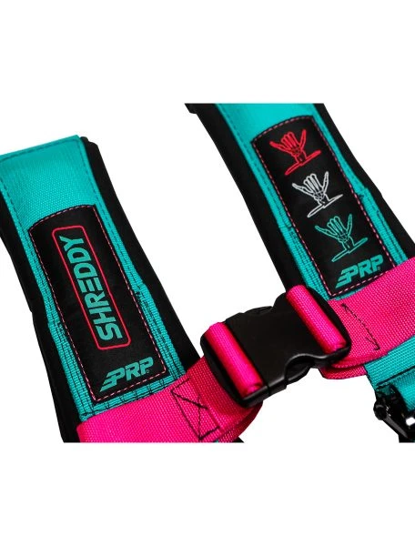 PRP Seats PRP X Shreddy 5.3 Harness - Teal & Pink - Image 2