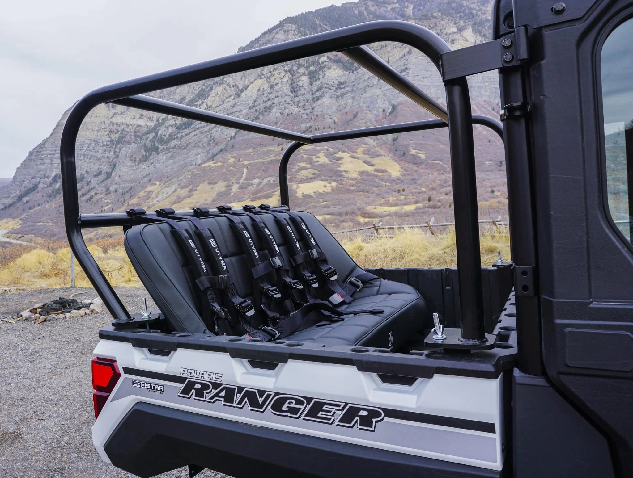 UTV Mountain Accessories UTVMA Polaris Ranger 1000 Rear Seat & Roll Cage Kit - Image 3