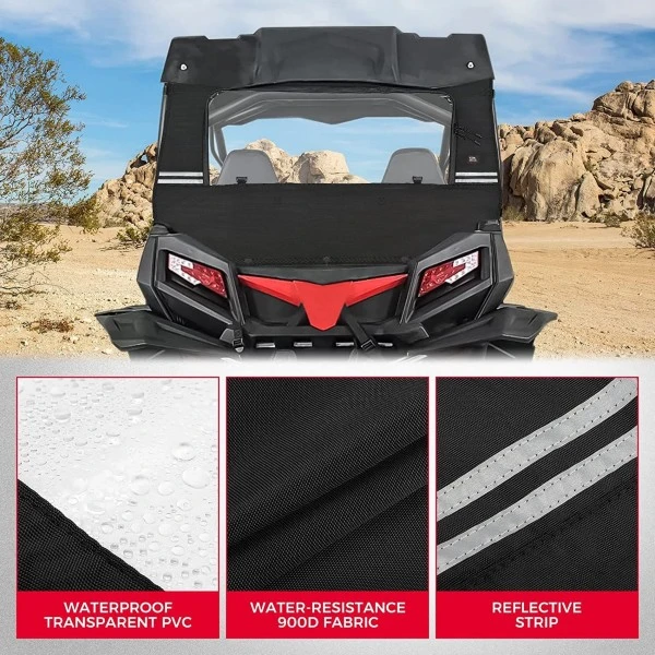 Kemimoto CFMOTO ZForce 500 / 800 / 1000 Rear Soft Window - Image 4