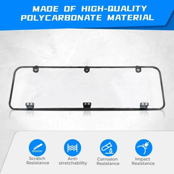 Kemimoto Polaris General 1000 / 4 2016-2023 UTV Rear Window Windshield Clear - Image 3