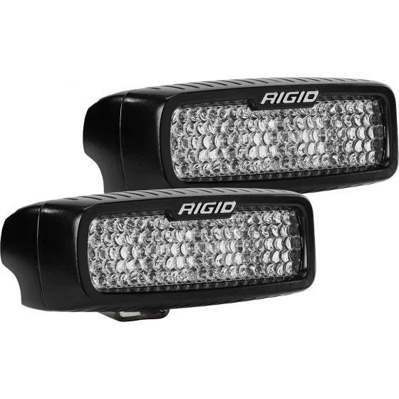Rigid Industries Rigid SR-Q Series Pro Flood Diffused Pair Black Surface Mount