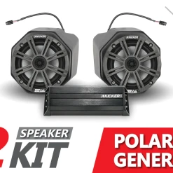 SSV Works 2-Speaker Plug-&-Play System For Ride Command - 2016-2020 Polaris General Kicker