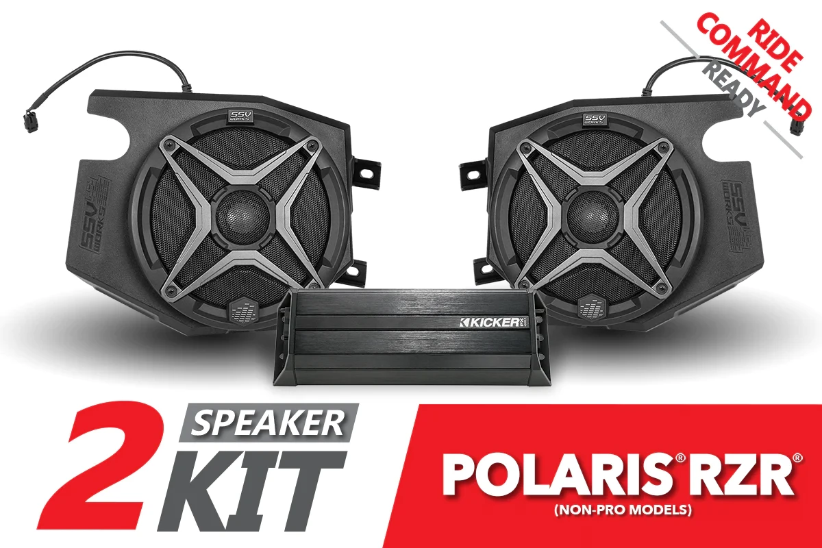 SSV Works 2 Speaker System For Polaris Ride Command - 2019-2022 Polaris RZR