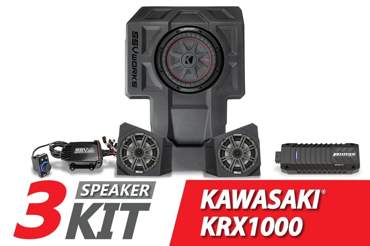 SSV Works 3-Speaker Kicker Audio-Kit - 2020-2023 Kawasaki KRX1000 2-Seater 1 SSV Works 3-Speaker Kicker Audio-Kit - 2020-2023 Kawasaki KRX1000 2-Seater
