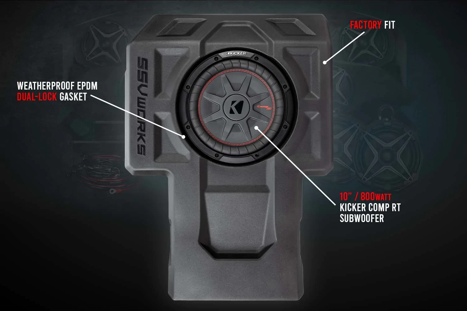 SSV Works 3-Speaker Kicker Audio-Kit - 2020-2023 Kawasaki KRX1000 2-Seater 4 SSV Works 3-Speaker Kicker Audio-Kit - 2020-2023 Kawasaki KRX1000 2-Seater - Image 4
