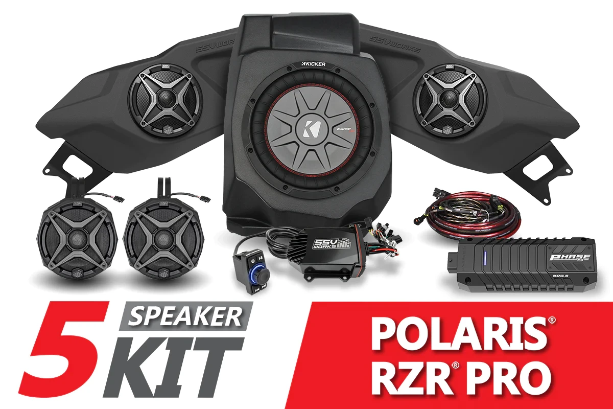 SSV Works 5-Speaker Plug-&-Play System - 2020-2023 Polaris RZR Pro
