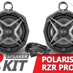 SSV Works 8in Cage-Mounted Speaker Pods For Ride-Command - 2021-2023 Polaris RZR Pro