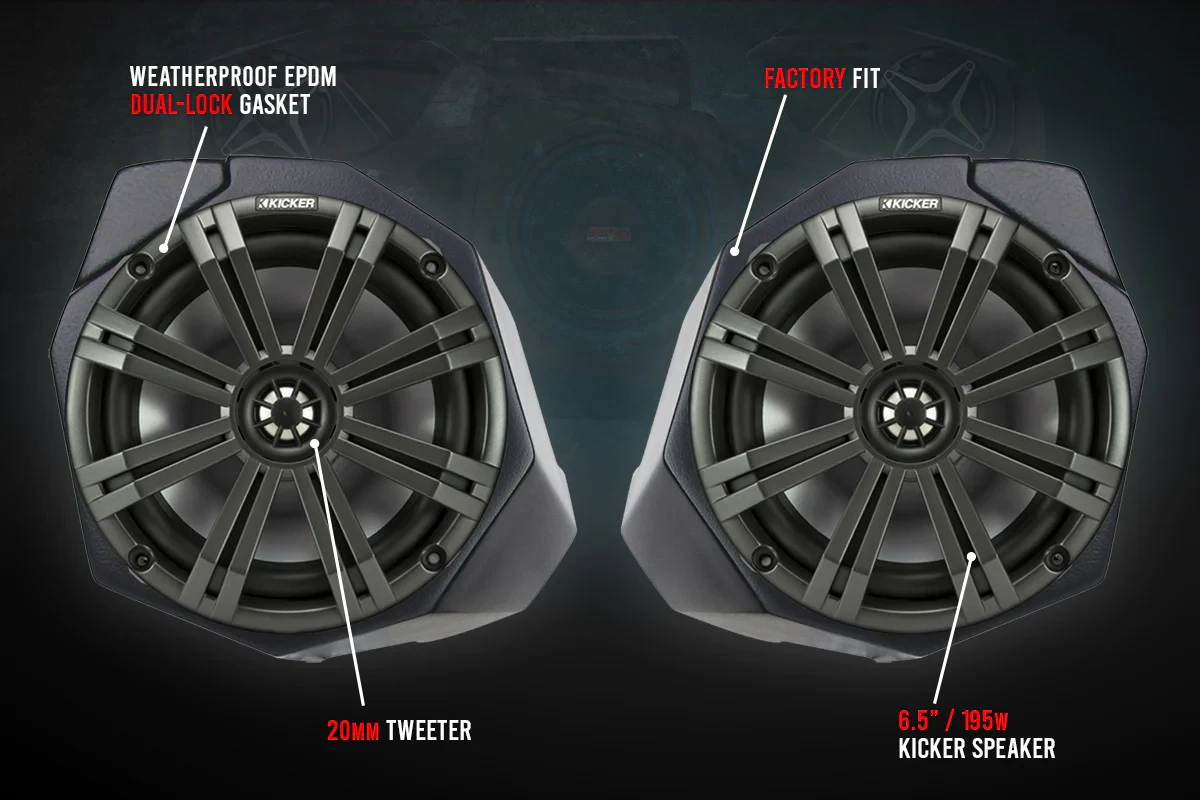 SSV Works 6.5" Front-Kick Speaker-Pods - 2017-2022 Can-Am X3 - Image 2