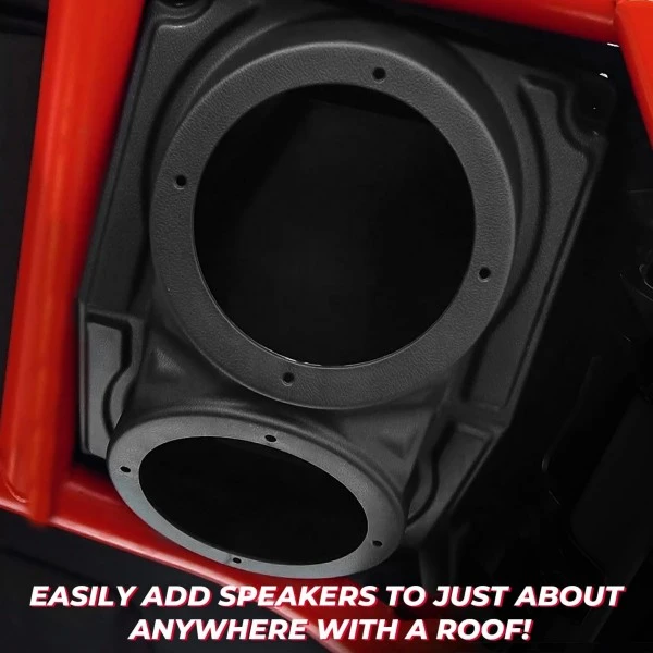 Kemimoto ATV/UTV/Cart Overhead Roof Mount Speaker Pods Enclosure 6.5 Inch - Image 3