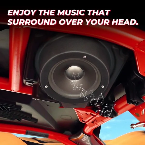 Kemimoto ATV/UTV/Cart Overhead Roof Mount Speaker Pods Enclosure 6.5 Inch - Image 4