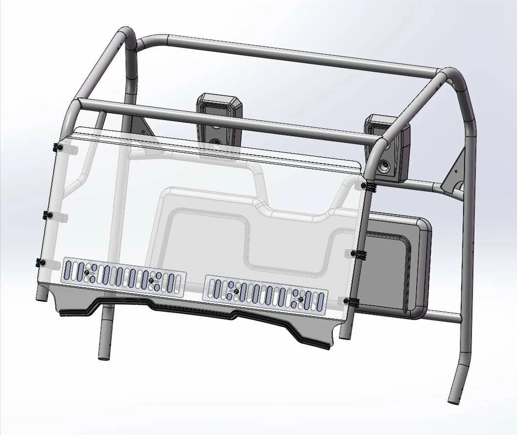 Spike Power Sports Spike Honda Pioneer 700 Dual Venting Windshield W/Hard Coat - Image 2