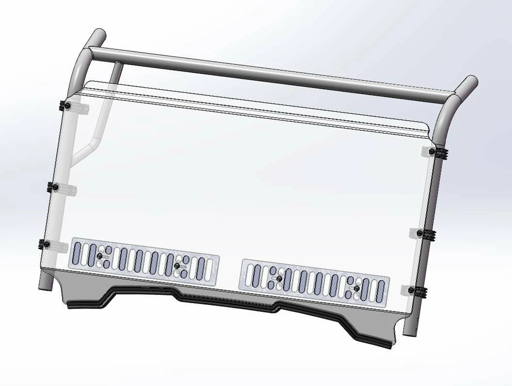 Spike Power Sports Spike Honda Pioneer 700 Dual Venting Windshield W/Hard Coat - Image 3