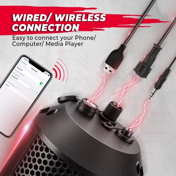 Kemimoto Univarasal UTV 28" Soundbar - 2X Tweeters/ 4X Subwoofers/ Waterproof/ Bluetooth - Image 2