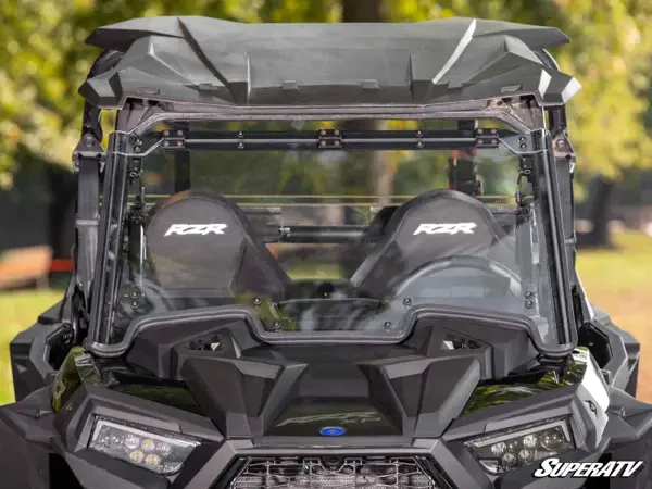 SuperATV Polaris RZR XP Turbo Maxdrive Power Flip Windshield - Image 4