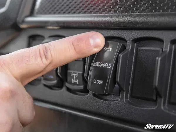 SuperATV Polaris RZR XP Turbo Maxdrive Power Flip Windshield - Image 8