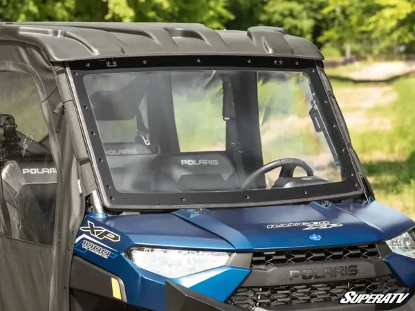 SuperATV Polaris Ranger XP 900 Maxdrive Power Flip Windshield 3 SuperATV Polaris Ranger XP 900 Maxdrive Power Flip Windshield - Image 3