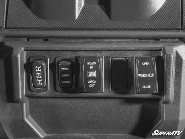 SuperATV Polaris Ranger XP 900 Maxdrive Power Flip Windshield 6 SuperATV Polaris Ranger XP 900 Maxdrive Power Flip Windshield - Image 6