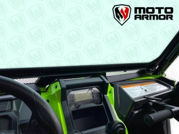 Moto Armor Vented Full Glass Windshield - Honda Talon - Image 5